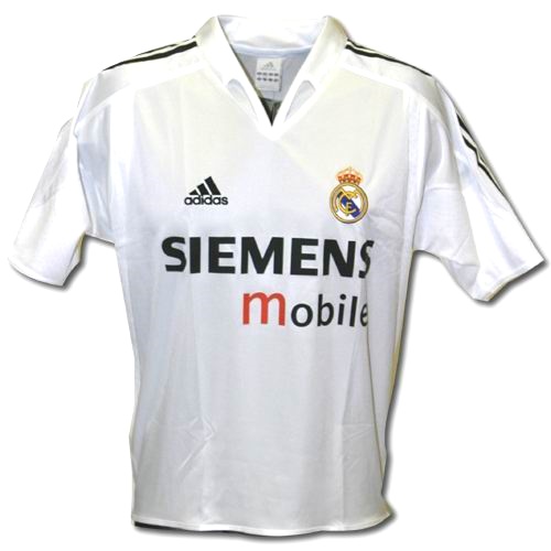 real madrid logo black and white. Real Madrid jerseys: 2005 home