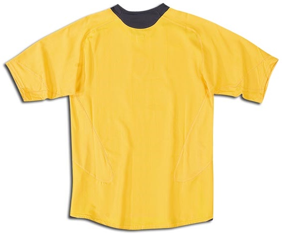 Arsenal 2006-2007 away yellow and dark grey jersey, back view