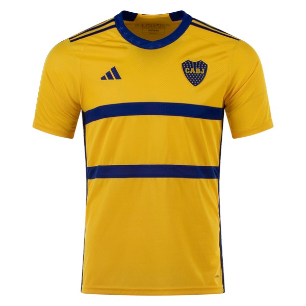 Boca Juniors 2023-2024 away yellow and blue jersey