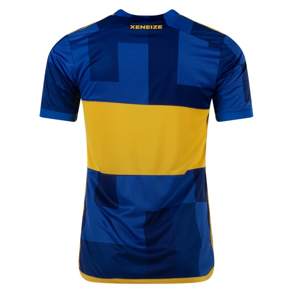 Boca Juniors 2023-2024 home blue and yellow jersey, back view