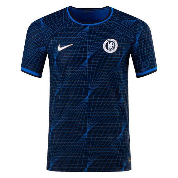 Chelsea 2023-2024 away blue and dark blue jersey