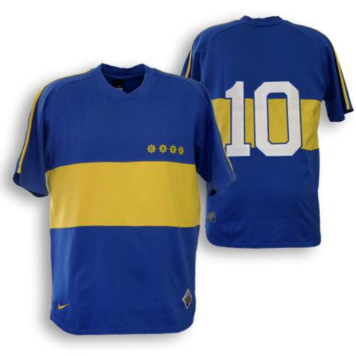 Boca Juniors 1980-1981 home blue and yellow (gold) jersey, special edition, anniversary commemoration 