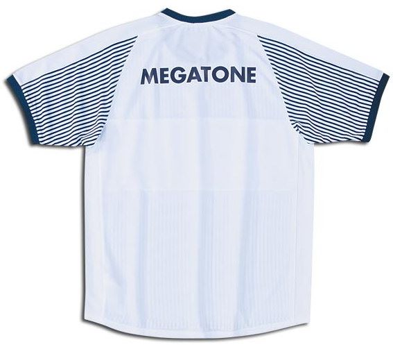 Boca Juniors 2006-2007 away blue and white jersey, back view