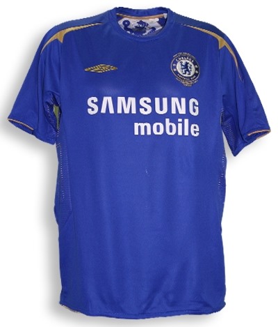 Chelsea 2005-2006 home blue and yellow jersey