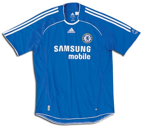 Chelsea 2006-2007 home blue and white jersey