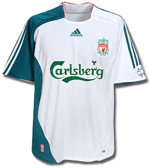 Liverpool 2006-2007 third white and green jersey