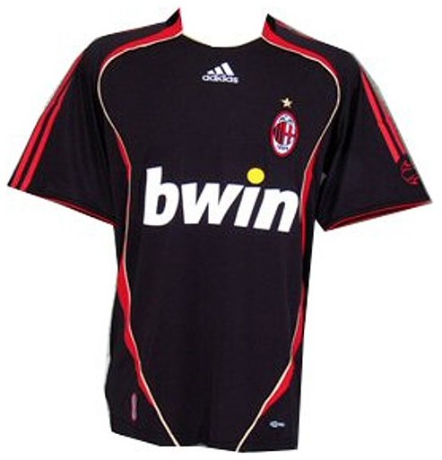 Milan 2006-2007 third black, red and white jersey