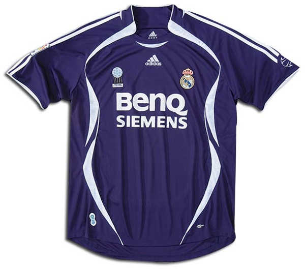 Real Madrid CF 2006-2007 third blue and white jersey
