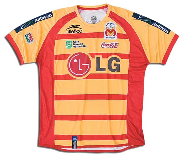 Morelia Jerseys 20062007 home soccer jersey picture.