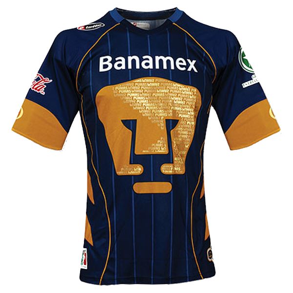 Pumas de la UNAM jerseys: 2006-2007 away blue and gold jersey